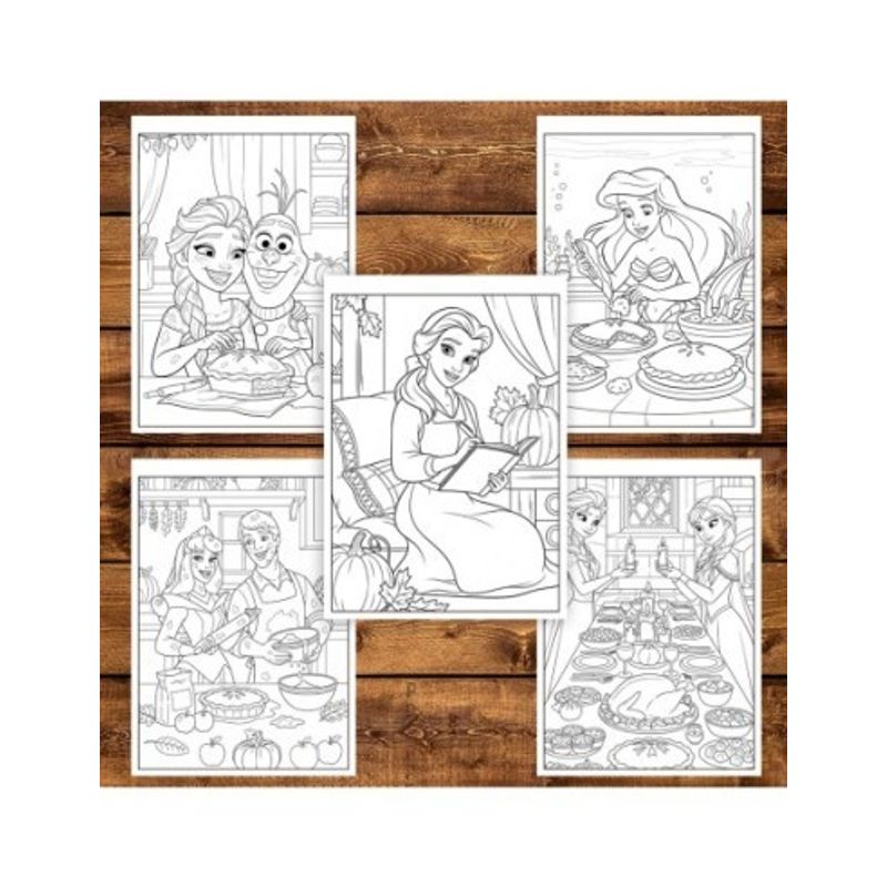 Carti si Birotica - Carti - Carti pentru copii - Carti de colorat - Carte de colorat pentru copii, 50 de ilustratii Printese din Desene - Volumul V, 106 pagini, A5 - Infinity.ro