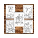 Carti si Birotica - Carti - Carti pentru copii - Carti de colorat - Carte de colorat pentru copii, 50 de ilustratii Supereroi Festivi - Volumul I, 106 pagini, A5 - Infinity.ro