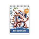 Carti si Birotica - Carti - Carti pentru copii - Carti de colorat - Carte de colorat pentru copii, 50 de ilustratii, Bebe dragoni - Volumul II, 106 pagini, A5 - Infinity.ro