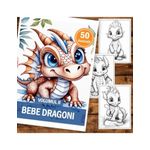 Carti si Birotica - Carti - Carti pentru copii - Carti de colorat - Carte de colorat pentru copii, 50 de ilustratii, Bebe dragoni - Volumul II, 106 pagini, A5 - Infinity.ro