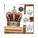 Carti si Birotica - Carti - Carti pentru copii - Carti de colorat - Carte de colorat pentru relaxare si antistres, 30 de ilustratii, Coroane Regale, 66 pagini, A5 - Infinity.ro