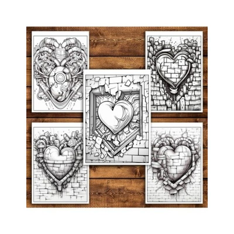 Carti si Birotica - Carti - Carti pentru copii - Carti de colorat - Carte de colorat pentru relaxare si antistres, 25 de ilustratii, Graffiti Heart, 56 pagini, A5 - Infinity.ro