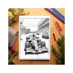 Carti si Birotica - Carti - Carti pentru copii - Carti de colorat - Carte de colorat pentru relaxare si antistres, 25 de ilustratii, Formula 1, 56 pagini, A5 - Infinity.ro