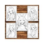 Carti si Birotica - Carti - Carti pentru copii - Carti de colorat - Carte de colorat pentru relaxare si antistres, 30 de ilustratii, Anime Easter Girls, 66 pagini, A5 - Infinity.ro