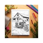 Carti si Birotica - Carti - Carti pentru copii - Carti de colorat - Carte de colorat pentru relaxare si antistres, 35 de ilustratii, Motociclete, 76 pagini, A5 - Infinity.ro