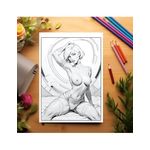 Carti si Birotica - Carti - Carti pentru copii - Carti de colorat - Carte de colorat pentru relaxare si antistres, 33 de ilustratii, Nuduri cu tatuaje, 76 pagini, A5 - Infinity.ro
