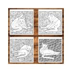 Carti si Birotica - Carti - Carti pentru copii - Carti de colorat - Carte de colorat pentru relaxare si antistres, 30 de ilustratii, Funduri de pisici, 66 pagini, A5 - Infinity.ro