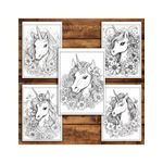 Carti si Birotica - Carti - Carti pentru copii - Carti de colorat - Carte de colorat pentru relaxare si antistres, 31 de ilustratii, Unicorni, 68 pagini, A5 - Infinity.ro