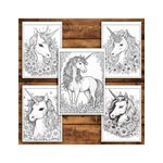 Carti si Birotica - Carti - Carti pentru copii - Carti de colorat - Carte de colorat pentru relaxare si antistres, 31 de ilustratii, Unicorni, 68 pagini, A5 - Infinity.ro