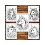 Carti si Birotica - Carti - Carti pentru copii - Carti de colorat - Carte de colorat pentru relaxare si antistres, 31 de ilustratii, Unicorni, 68 pagini, A5 - Infinity.ro