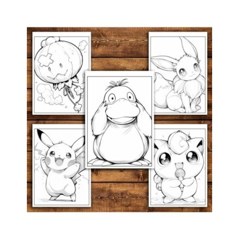 Carti si Birotica - Carti - Carti pentru copii - Carti de colorat - Carte de colorat pentru relaxare si antistres, 30 de ilustratii, Pokemon, 66 pagini, A5 - Infinity.ro