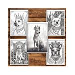Carti si Birotica - Carti - Carti pentru copii - Carti de colorat - Carte de colorat pentru relaxare si antistres, 38 de ilustratii, Majestic Dogs, 82 pagini, A5 - Infinity.ro