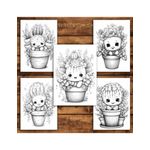 Carti si Birotica - Carti - Carti pentru copii - Carti de colorat - Carte de colorat pentru relaxare si antistres, 40 de ilustratii, Cactusi Draguti, 96 pagini, A5 - Infinity.ro