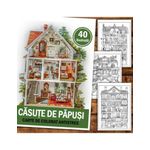 Carti si Birotica - Carti - Carti pentru copii - Carti de colorat - Carte de colorat pentru relaxare si antistres, 40 de ilustratii, Casute de papusi, 86 pagini, A5 - Infinity.ro