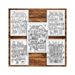 Carti si Birotica - Carti - Carti pentru copii - Carti de colorat - Carte de colorat pentru relaxare si antistres, 40 de ilustratii, Casute de papusi, 86 pagini, A5 - Infinity.ro
