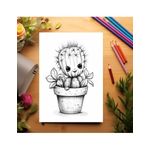 Carti si Birotica - Carti - Carti pentru copii - Carti de colorat - Carte de colorat pentru relaxare si antistres, 40 de ilustratii, Cactusi Draguti, 96 pagini, A5 - Infinity.ro