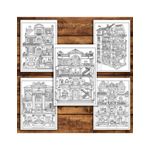 Carti si Birotica - Carti - Carti pentru copii - Carti de colorat - Carte de colorat pentru relaxare si antistres, 40 de ilustratii, Casute de papusi, 86 pagini, A5 - Infinity.ro