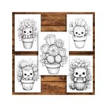 Carti si Birotica - Carti - Carti pentru copii - Carti de colorat - Carte de colorat pentru relaxare si antistres, 40 de ilustratii, Cactusi Draguti, 96 pagini, A5 - Infinity.ro
