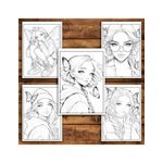 Carti si Birotica - Carti - Carti pentru copii - Carti de colorat - Carte de colorat pentru relaxare si antistres, 40 de ilustratii, Anime Butterfly Girls, 86 pagini, A5 - Infinity.ro