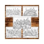 Carti si Birotica - Carti - Carti pentru copii - Carti de colorat - Carte de colorat pentru relaxare si antistres, 40 de ilustratii, Fantasy Houses, 86 pagini, A5 - Infinity.ro