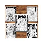 Carti si Birotica - Carti - Carti pentru copii - Carti de colorat - Carte de colorat pentru relaxare si antistres, 40 de ilustratii, Cosmaruri - Volumul II, 86 pagini, A5 - Infinity.ro