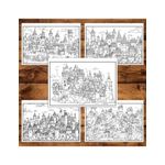 Carti si Birotica - Carti - Carti pentru copii - Carti de colorat - Carte de colorat pentru relaxare si antistres, 40 de ilustratii, Fantasy Houses, 86 pagini, A5 - Infinity.ro