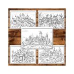 Carti si Birotica - Carti - Carti pentru copii - Carti de colorat - Carte de colorat pentru relaxare si antistres, 40 de ilustratii, Fantasy Houses, 86 pagini, A5 - Infinity.ro