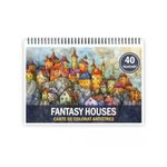 Carti si Birotica - Carti - Carti pentru copii - Carti de colorat - Carte de colorat pentru relaxare si antistres, 40 de ilustratii, Fantasy Houses, 86 pagini, A5 - Infinity.ro
