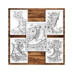 Carti si Birotica - Carti - Carti pentru copii - Carti de colorat - Carte de colorat pentru relaxare si antistres, 40 de ilustratii, Cizme cu Flori, 86 pagini, A5 - Infinity.ro