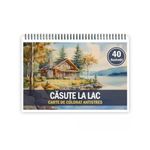 Carti si Birotica - Carti - Carti pentru copii - Carti de colorat - Carte de colorat pentru relaxare si antistres, 40 de ilustratii, Casute la Lac, 86 pagini, A5 - Infinity.ro