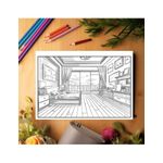 Carti si Birotica - Carti - Carti pentru copii - Carti de colorat - Carte de colorat pentru relaxare si antistres, 40 de ilustratii, Design Interior, 86 pagini, A5 - Infinity.ro