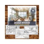 Carti si Birotica - Carti - Carti pentru copii - Carti de colorat - Carte de colorat pentru relaxare si antistres, 40 de ilustratii, Design Interior, 86 pagini, A5 - Infinity.ro