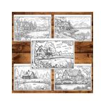 Carti si Birotica - Carti - Carti pentru copii - Carti de colorat - Carte de colorat pentru relaxare si antistres, 40 de ilustratii, Casute la Lac, 86 pagini, A5 - Infinity.ro