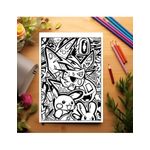 Carti si Birotica - Carti - Carti pentru copii - Carti de colorat - Carte de colorat pentru relaxare si antistres, 40 de ilustratii, Graffiti Pokemon, 86 pagini, A5 - Infinity.ro