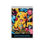 Carti si Birotica - Carti - Carti pentru copii - Carti de colorat - Carte de colorat pentru relaxare si antistres, 40 de ilustratii, Graffiti Pokemon, 86 pagini, A5 - Infinity.ro