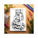 Carti si Birotica - Carti - Carti pentru copii - Carti de colorat - Carte de colorat pentru relaxare si antistres, 40 de ilustratii, Harley Quinn, 86 pagini, A5 - Infinity.ro