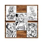 Carti si Birotica - Carti - Carti pentru copii - Carti de colorat - Carte de colorat pentru relaxare si antistres, 40 de ilustratii, Harley Quinn, 86 pagini, A5 - Infinity.ro