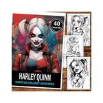 Carti si Birotica - Carti - Carti pentru copii - Carti de colorat - Carte de colorat pentru relaxare si antistres, 40 de ilustratii, Harley Quinn, 86 pagini, A5 - Infinity.ro