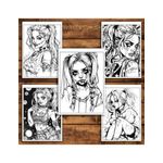Carti si Birotica - Carti - Carti pentru copii - Carti de colorat - Carte de colorat pentru relaxare si antistres, 40 de ilustratii, Harley Quinn, 86 pagini, A5 - Infinity.ro