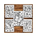 Carti si Birotica - Carti - Carti pentru copii - Carti de colorat - Carte de colorat pentru relaxare si antistres, 40 de ilustratii, Fluturasi cu Flori - Volumul II, 86 pagini, A5 - Infinity.ro