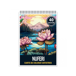 Carti si Birotica - Carti - Carti pentru copii - Carti de colorat - Carte de colorat pentru relaxare si antistres, 40 de ilustratii, Nuferi, 86 pagini, A5 - Infinity.ro