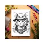 Carti si Birotica - Carti - Carti pentru copii - Carti de colorat - Carte de colorat pentru relaxare si antistres, 40 de ilustratii, Pisici Steampunk, 86 pagini, A5 - Infinity.ro