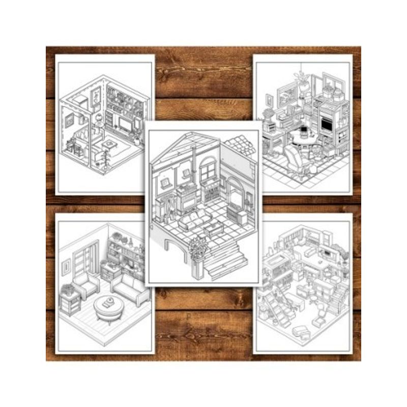 Carti si Birotica - Carti - Carti pentru copii - Carti de colorat - Carte de colorat pentru relaxare si antistres, 40 de ilustratii, Pocket House, 86 pagini, A5 - Infinity.ro