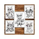 Carti si Birotica - Carti - Carti pentru copii - Carti de colorat - Carte de colorat pentru relaxare si antistres, 40 de ilustratii, Pisici Steampunk, 86 pagini, A5 - Infinity.ro