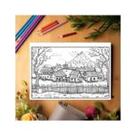 Carti si Birotica - Carti - Carti pentru copii - Carti de colorat - Carte de colorat pentru relaxare si antistres, 40 de ilustratii, Sate Izolate, 86 pagini, A5 - Infinity.ro