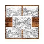 Carti si Birotica - Carti - Carti pentru copii - Carti de colorat - Carte de colorat pentru relaxare si antistres, 40 de ilustratii, Sate Izolate, 86 pagini, A5 - Infinity.ro