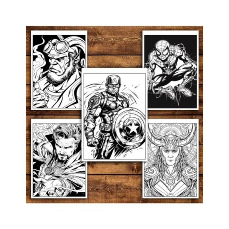 Carti si Birotica - Carti - Carti pentru copii - Carti de colorat - Carte de colorat pentru relaxare si antistres, 40 de ilustratii, Supereroi in stil graffiti - Volumul II, 86 pagini, A5 - Infinity.ro