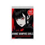 Carti si Birotica - Carti - Carti pentru copii - Carti de colorat - Carte de colorat pentru relaxare si antistres, 45 de ilustratii, Anime Vampire Girls, 106 pagini, A5 - Infinity.ro
