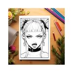 Carti si Birotica - Carti - Carti pentru copii - Carti de colorat - Carte de colorat pentru relaxare si antistres, 45 de ilustratii, Anime Vampire Girls, 106 pagini, A5 - Infinity.ro