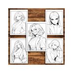 Carti si Birotica - Carti - Carti pentru copii - Carti de colorat - Carte de colorat pentru relaxare si antistres, 45 de ilustratii, Anime Suit Girls, 106 pagini, A5 - Infinity.ro